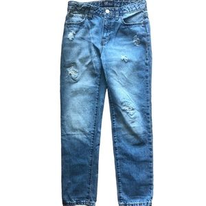 Gap Girls Size 10 Blue Denim Girlfriend Distressed Jeans